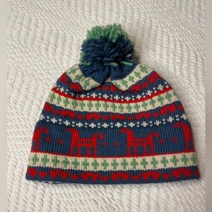 Vintage Wool Peruvian Design Pom Pom Beanie